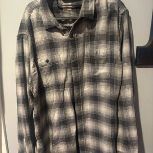 Men's Black and Grey Faherty Flannel NWOT